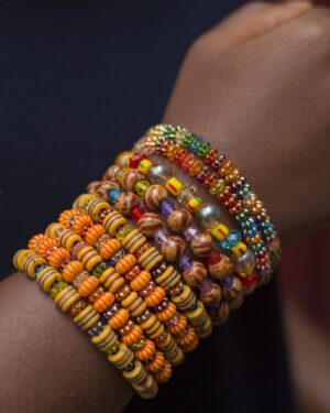 Plastic beaded bangle